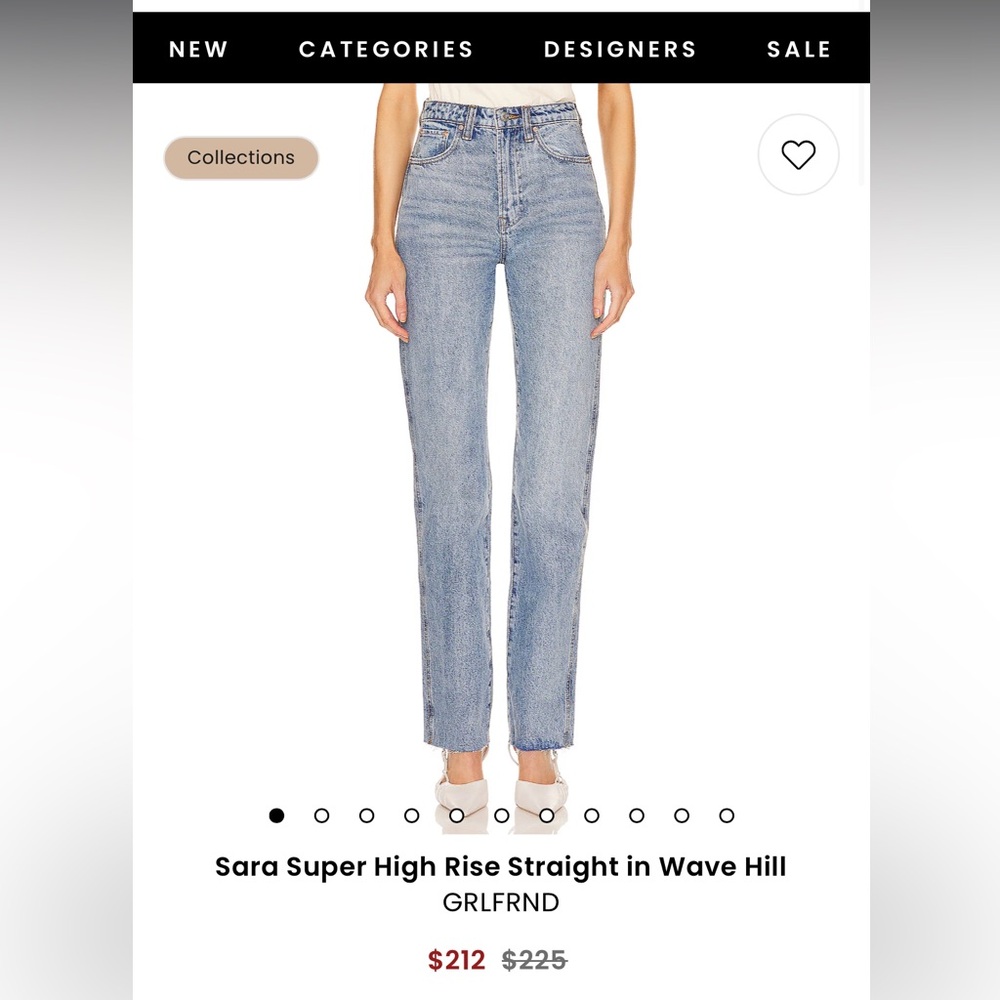 GRLFRND SARA SUPER HIGHRISE SLIM STRAIGHT